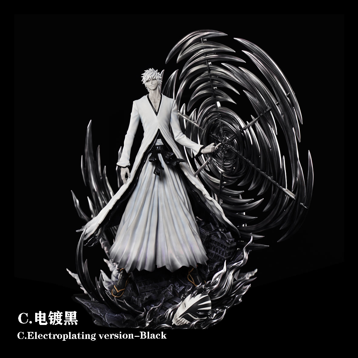 Bleach HXHENG & CHENG Studio Ichigo Kurosaki Rotating Blade Zangetsu 1/6 Resin Statue