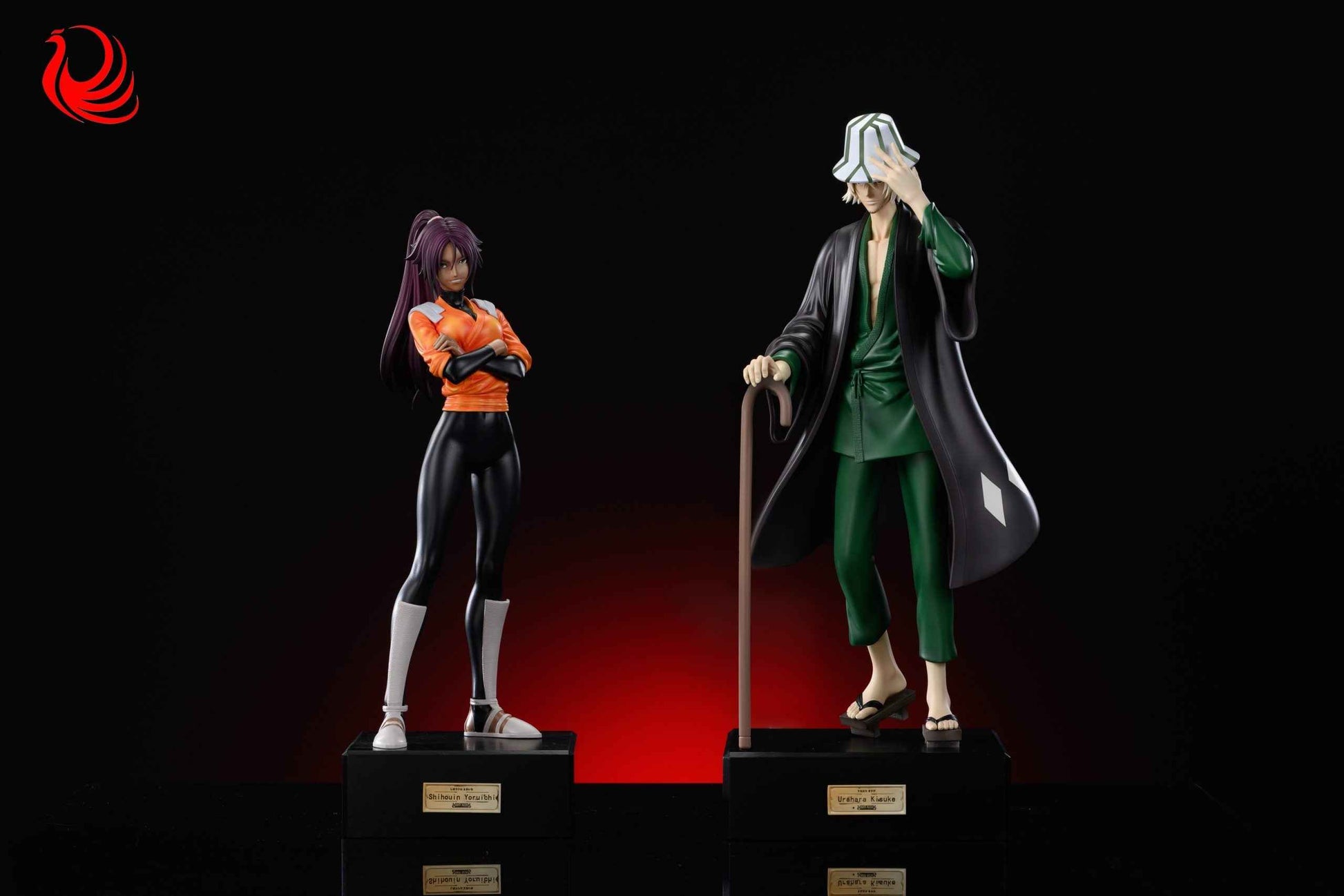 Bleach Wan Guan Zao Wu Studio Soi Fon & Urahara Kisuke Resin Statue