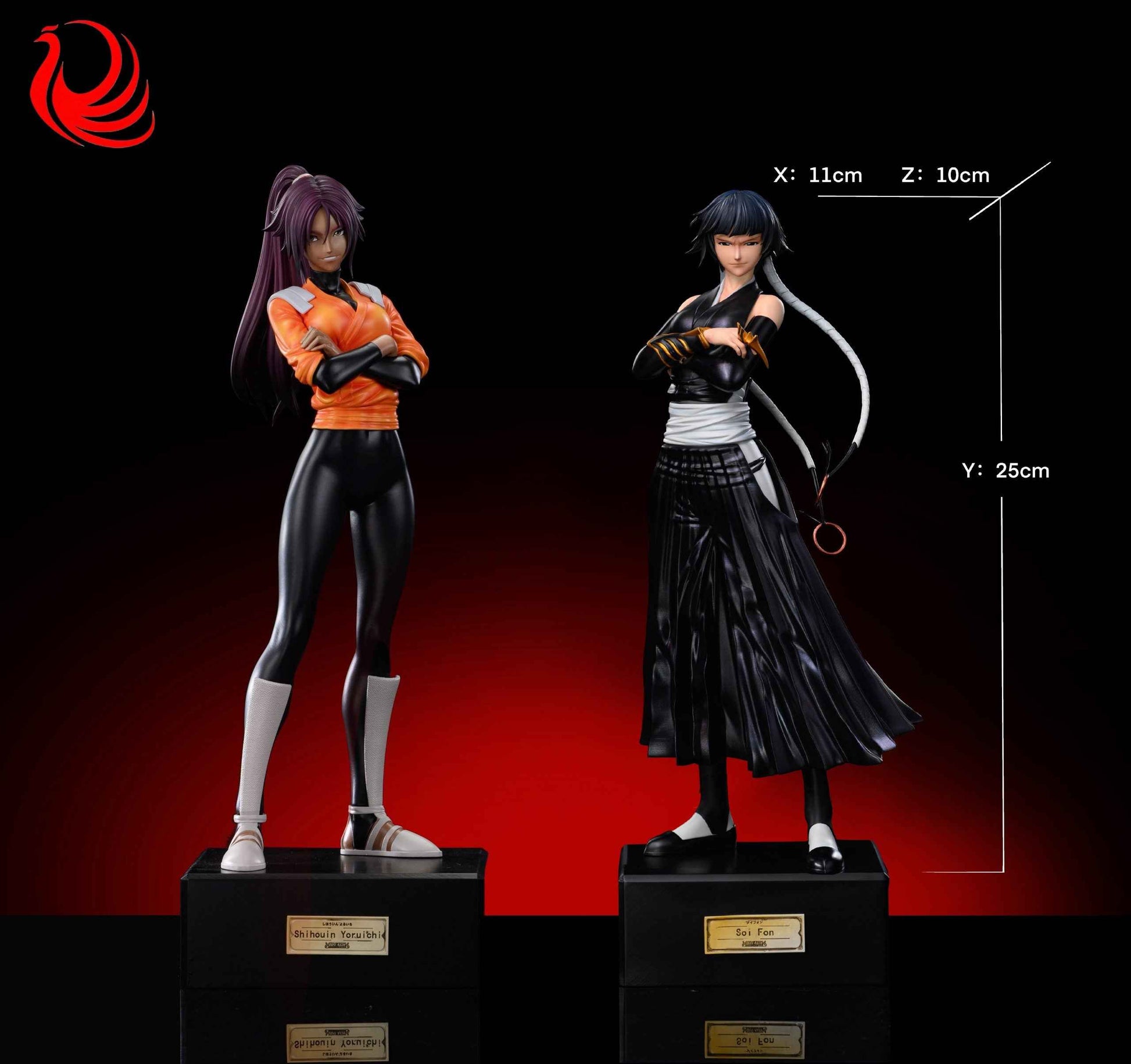 Bleach Wan Guan Zao Wu Studio Soi Fon & Urahara Kisuke Resin Statue
