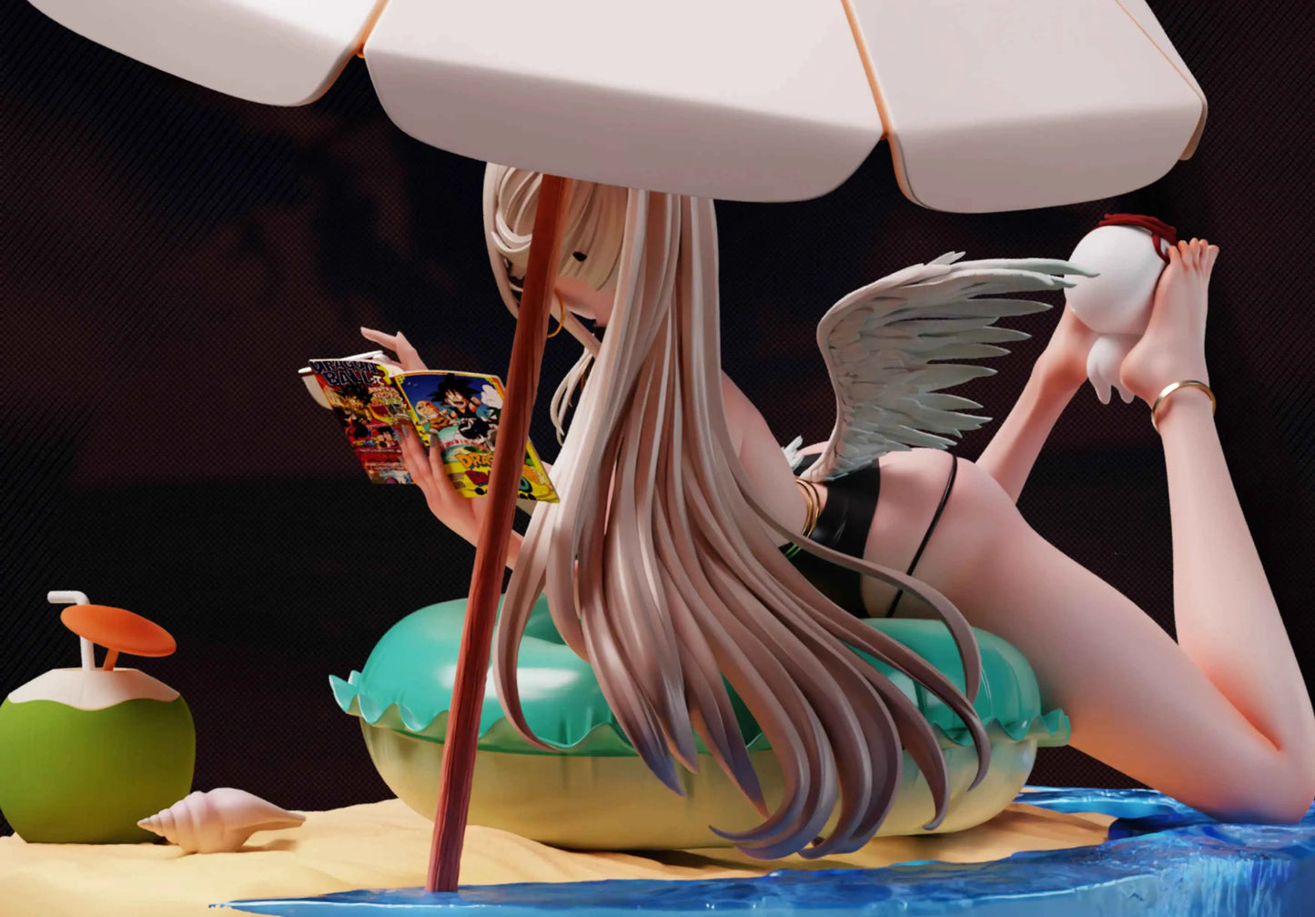 Blue Archive Mi Yin Studio Swimsuit Kirifuji Nagisa Resin Statue