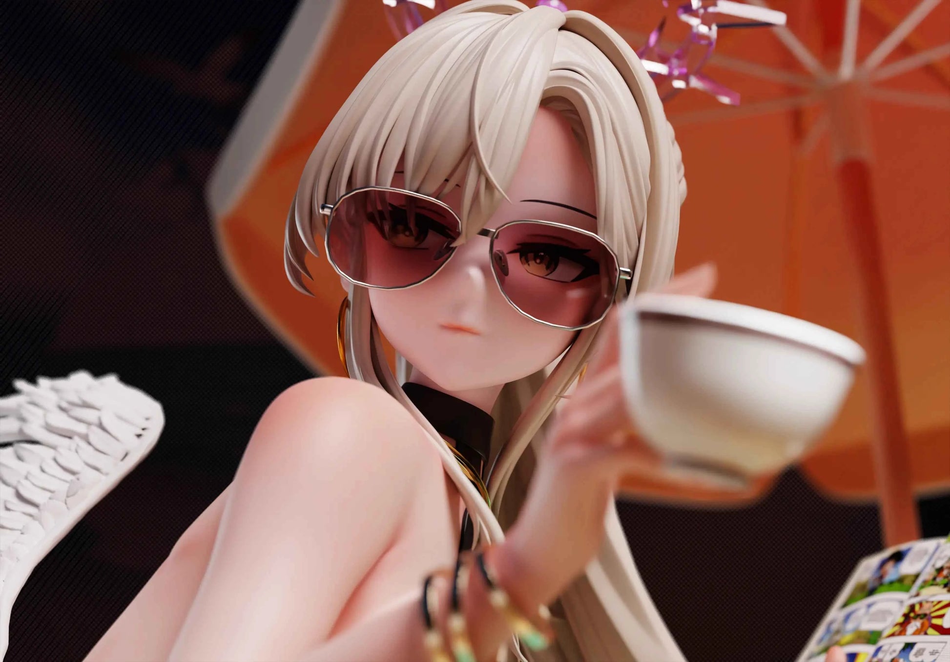 Blue Archive Mi Yin Studio Swimsuit Kirifuji Nagisa Resin Statue