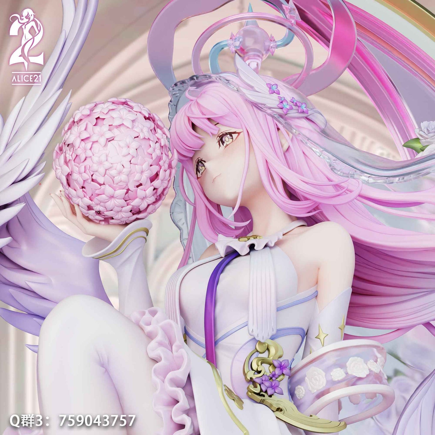 Blue Archive ~ Alice21 Studio ~ Mika Misono Wedding Dress ~ Resin Statue - Santoryu Resins Collectors