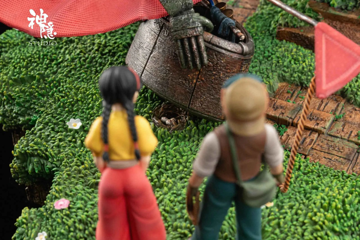 Castle in the Sky Shen Yin Studio Pasu & Sheeta First Encounter in the Clouds Resin Statue