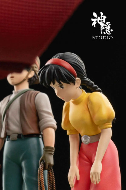 Castle in the Sky Shen Yin Studio Pasu & Sheeta First Encounter in the Clouds Resin Statue