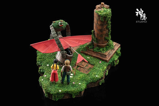 Castle in the Sky Shen Yin Studio Pasu & Sheeta First Encounter in the Clouds Resin Statue