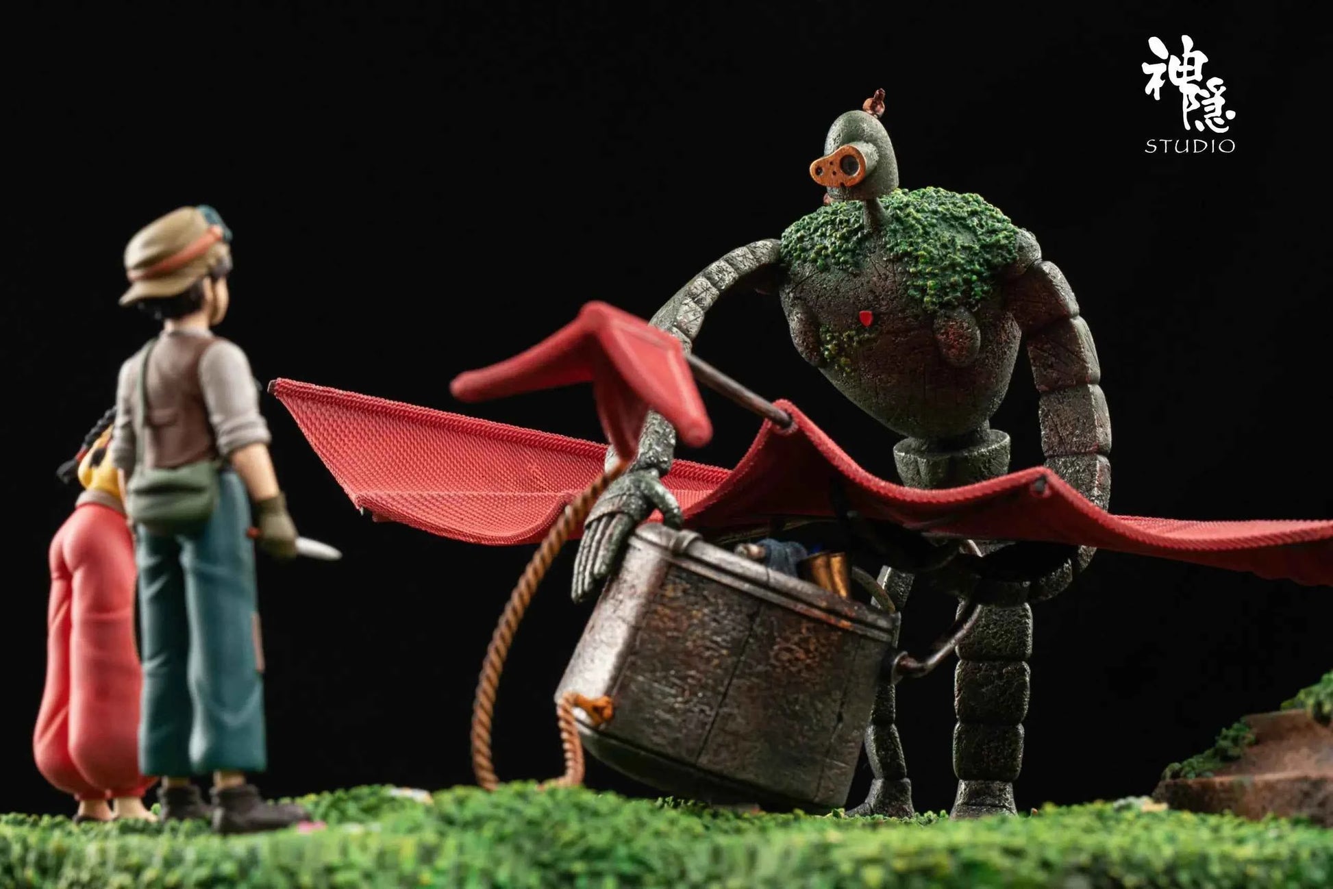 Castle in the Sky Shen Yin Studio Pasu & Sheeta First Encounter in the Clouds Resin Statue
