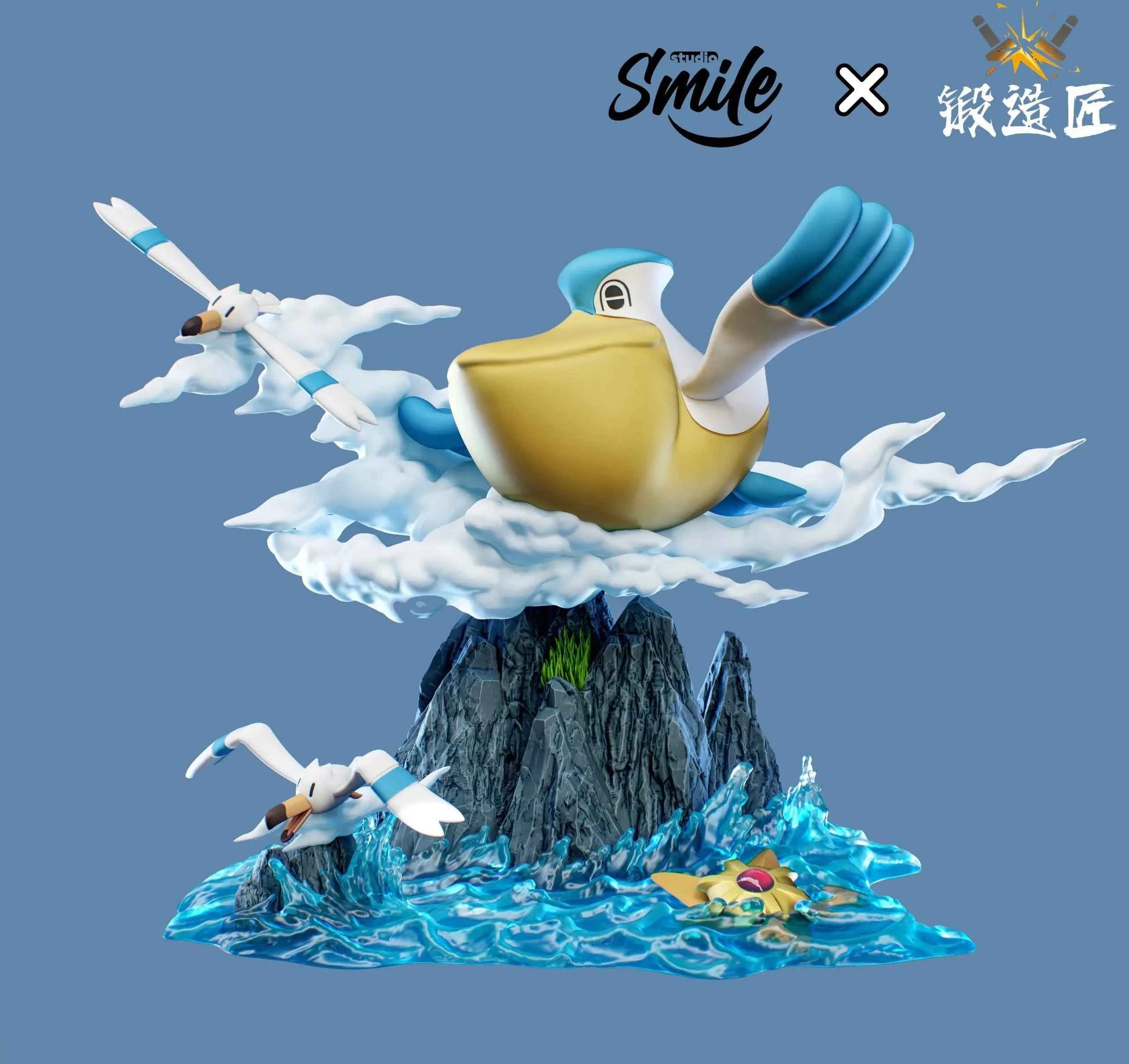Pokémon Smile Studio Pelipper Water Ecology serie Resin Statue