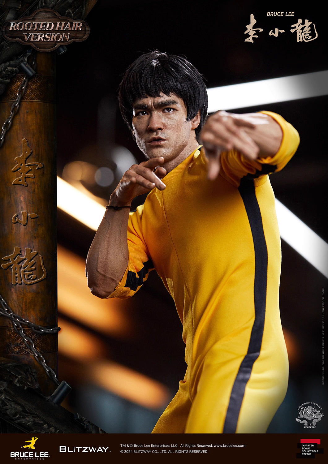 Celebrity Figure Blitzway Bruce Lee Rooted Hair BW-SS-22401 1/4 License Resin Statue