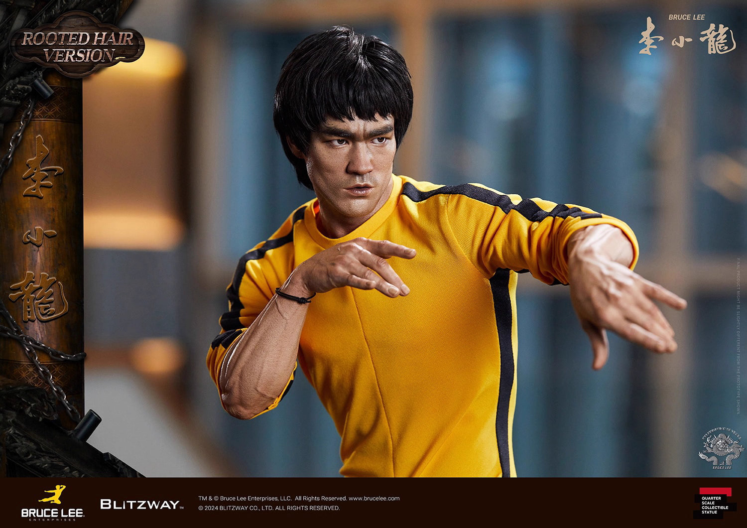Celebrity Figure Blitzway Bruce Lee Rooted Hair BW-SS-22401 1/4 License Resin Statue
