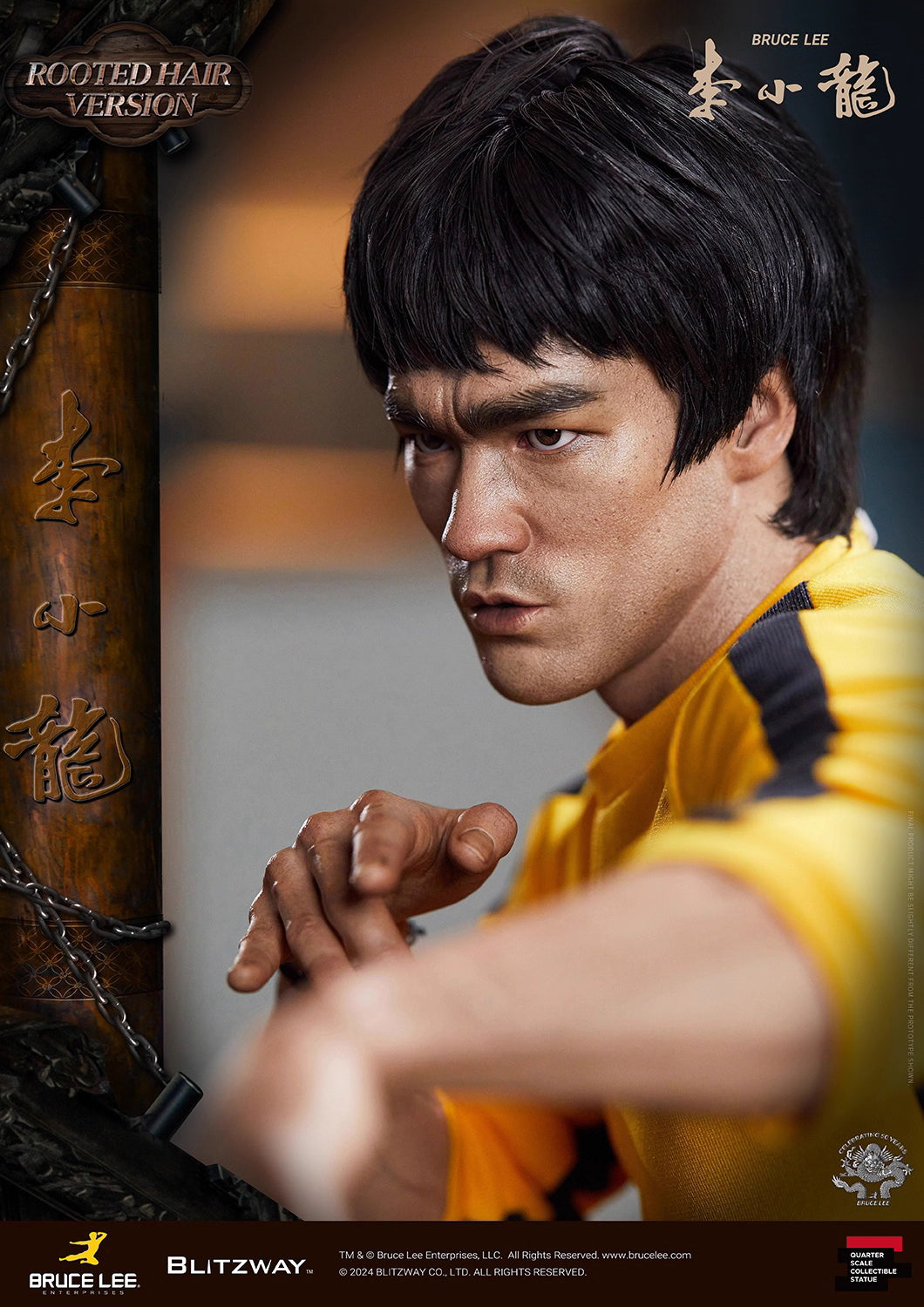 Celebrity Figure Blitzway Bruce Lee Rooted Hair BW-SS-22401 1/4 License Resin Statue
