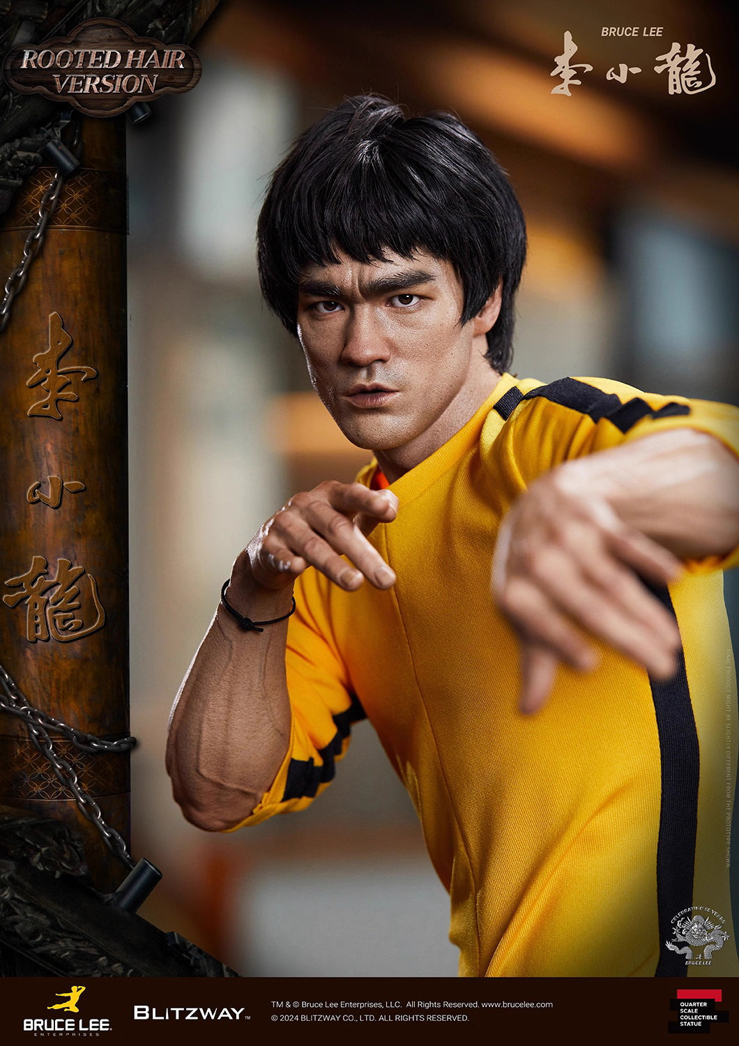 Celebrity Figure Blitzway Bruce Lee Rooted Hair BW-SS-22401 1/4 License Resin Statue
