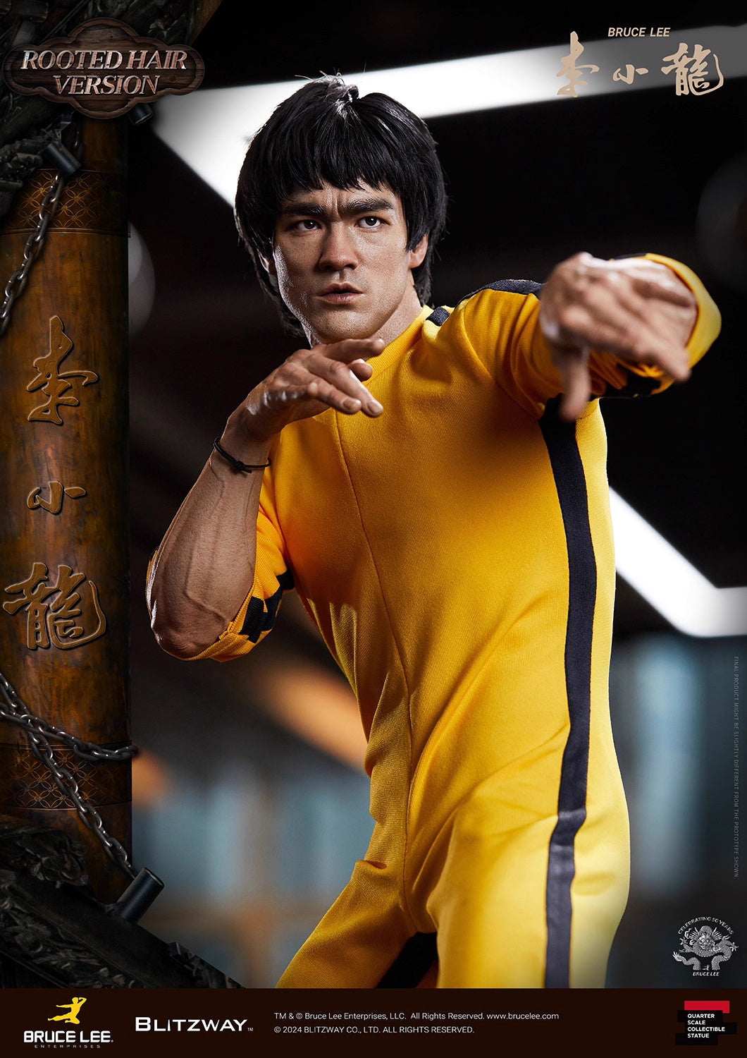 Celebrity Figure Blitzway Bruce Lee Rooted Hair BW-SS-22401 1/4 License Resin Statue