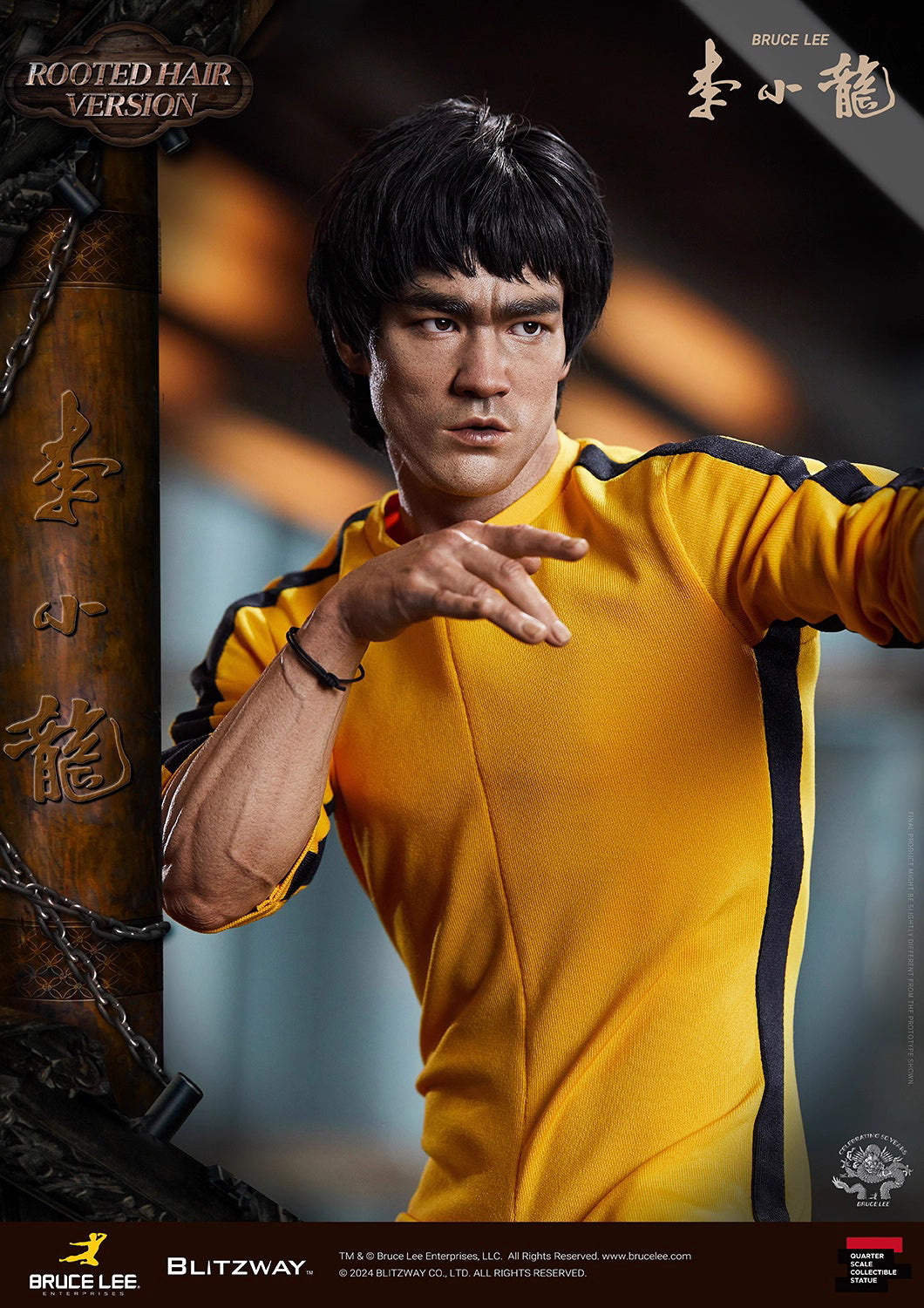 Celebrity Figure Blitzway Bruce Lee Rooted Hair BW-SS-22401 1/4 License Resin Statue