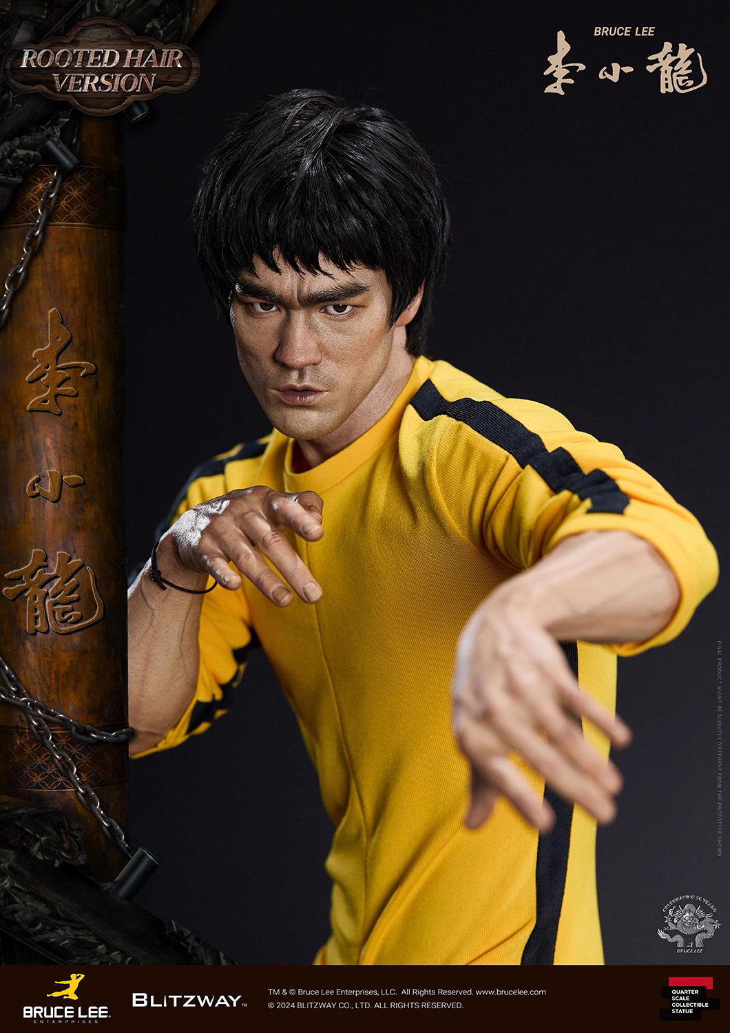 Celebrity Figure Blitzway Bruce Lee Rooted Hair BW-SS-22401 1/4 License Resin Statue