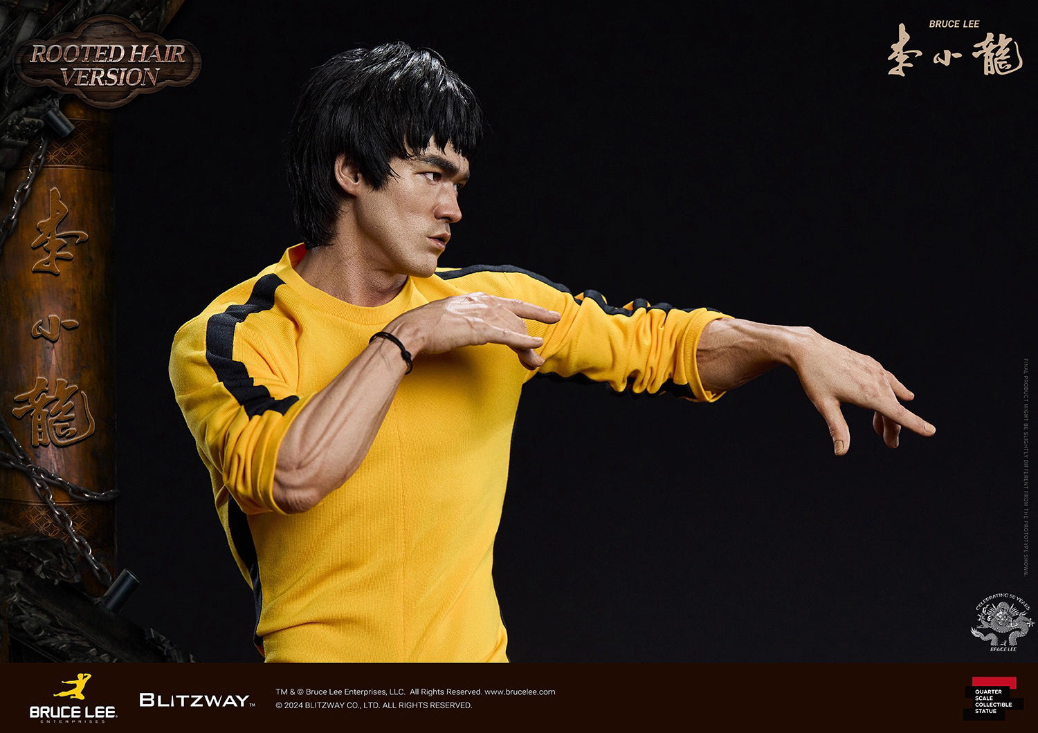 Celebrity Figure Blitzway Bruce Lee Rooted Hair BW-SS-22401 1/4 License Resin Statue