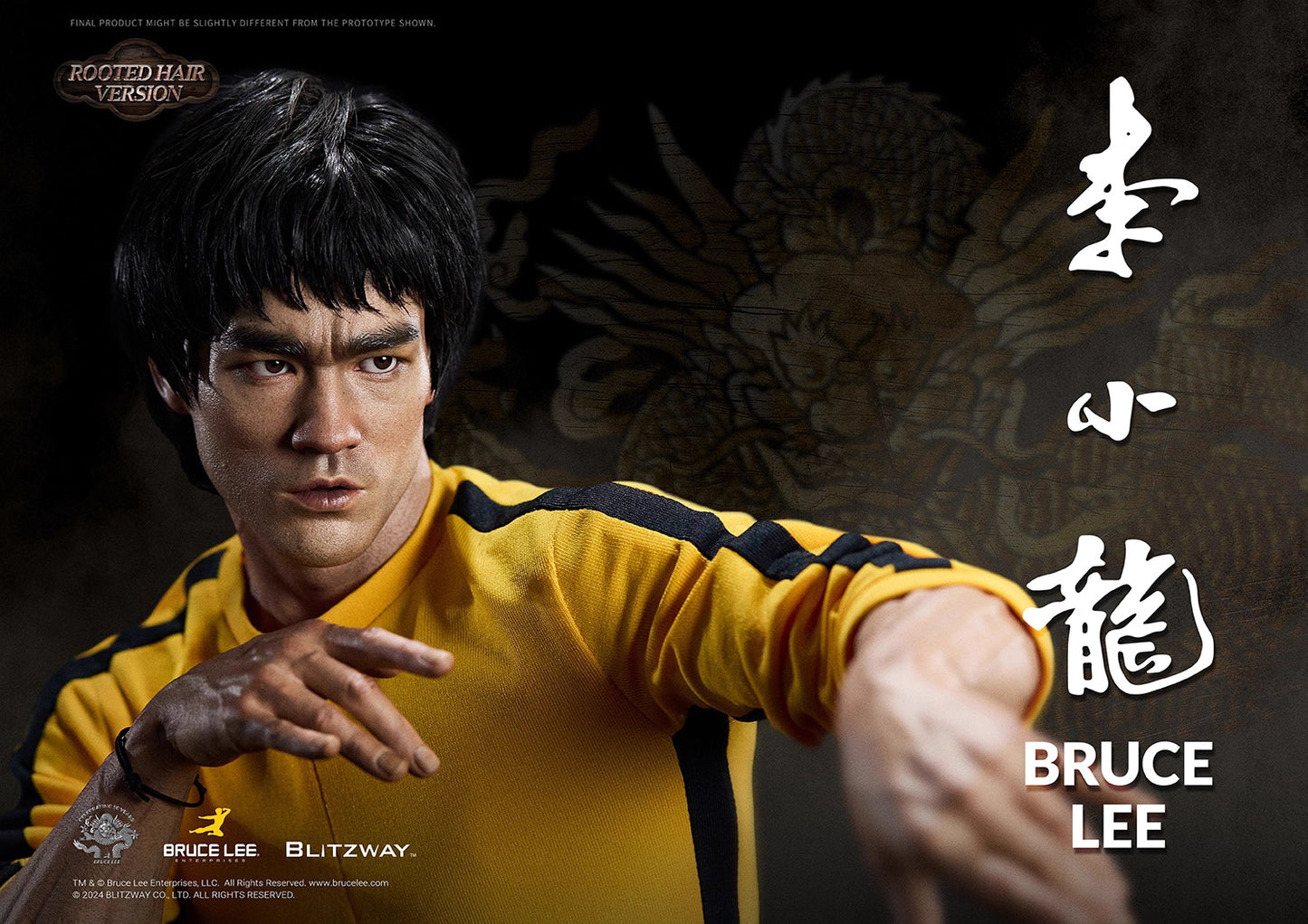 Celebrity Figure Blitzway Bruce Lee Rooted Hair BW-SS-22401 1/4 License Resin Statue