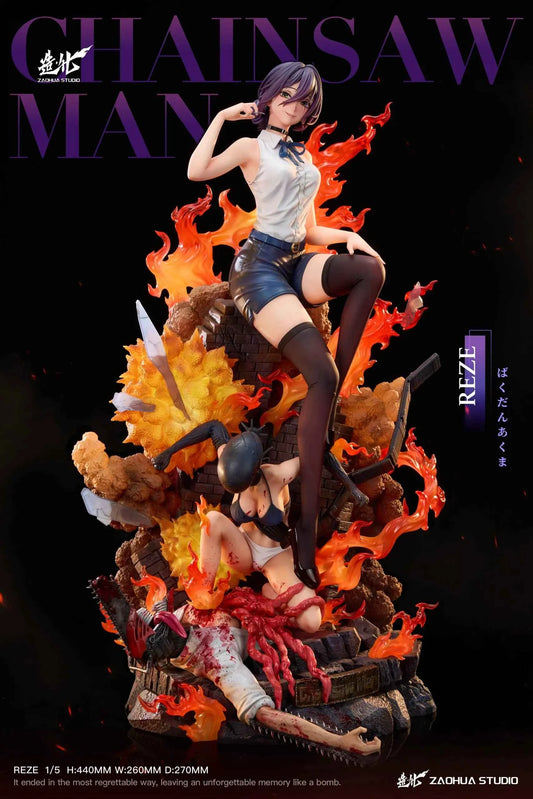 Chainsaw Man ZaoHua Studio Reze & Bomb Demon Resin Statue