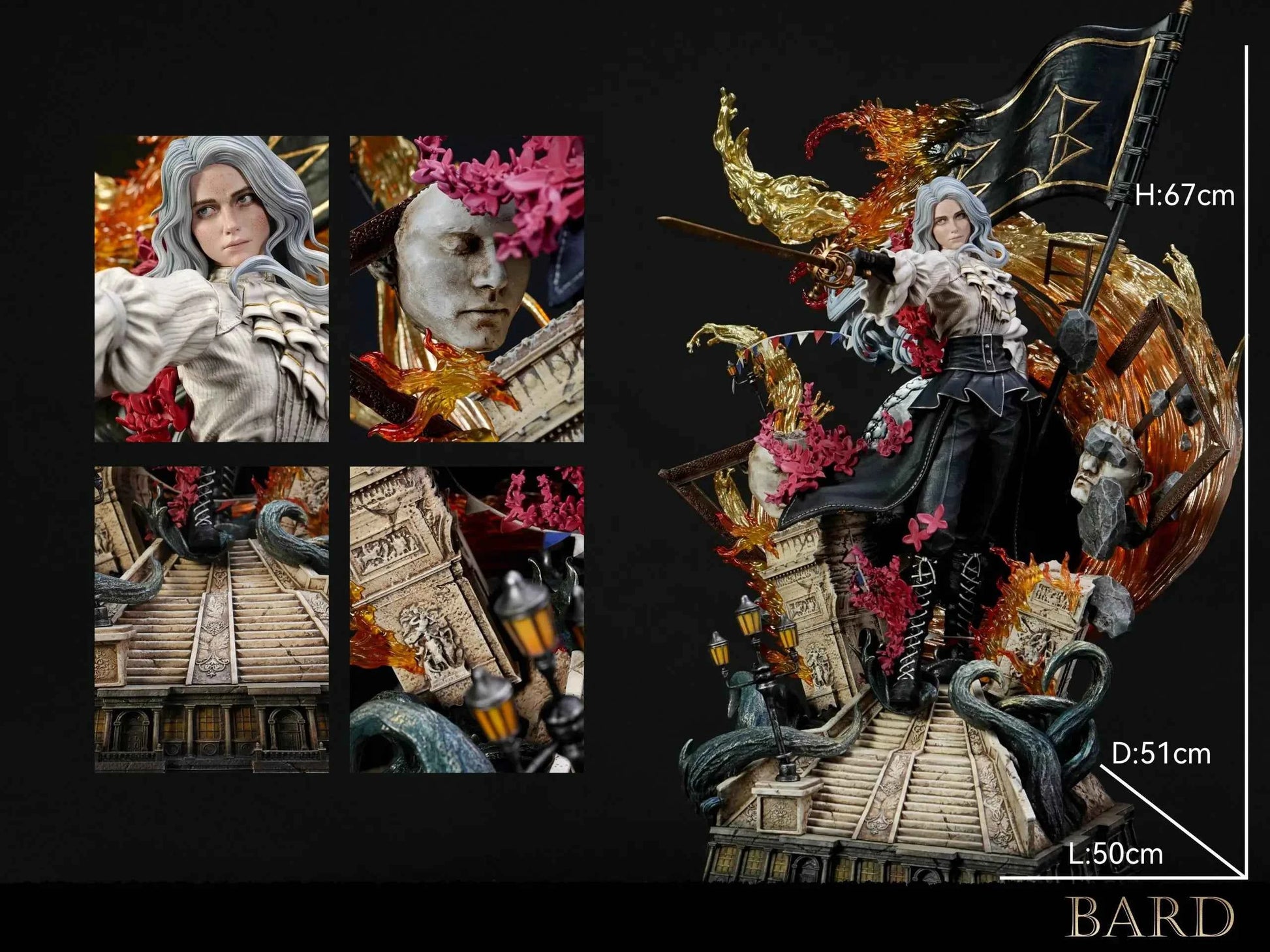 Clair Obscur: Expedition 33 Bard Studio Maelle Resin Statue