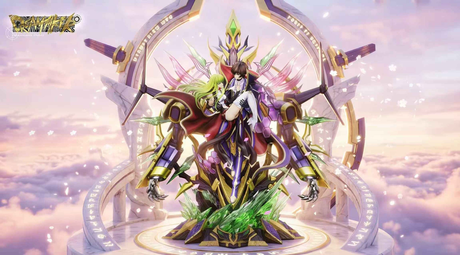 Code Geass Dream Maker Studio Lelouch Lamperouge & CC 1/4 Resin Statue