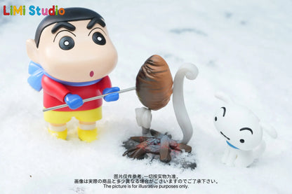 Crayon Shin-chan LiMi Studio Shin-chan Roasts Sweet Potatoes Resin Statue