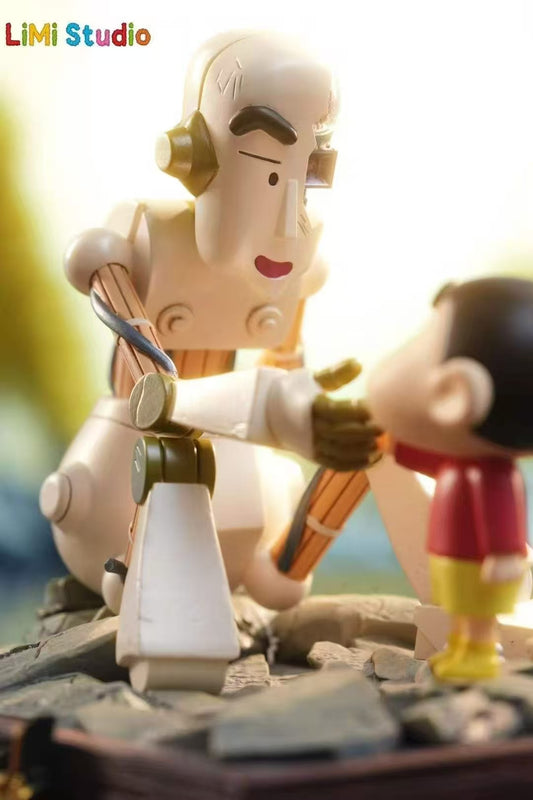 Crayon Shin-chan LiMi Studio Shinnosuke and the Robot Dad Resin Statue