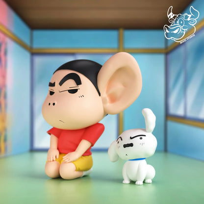 Crayon Shin Chan NIUZI Studio Shinnosuke & Shiro Resin Statue