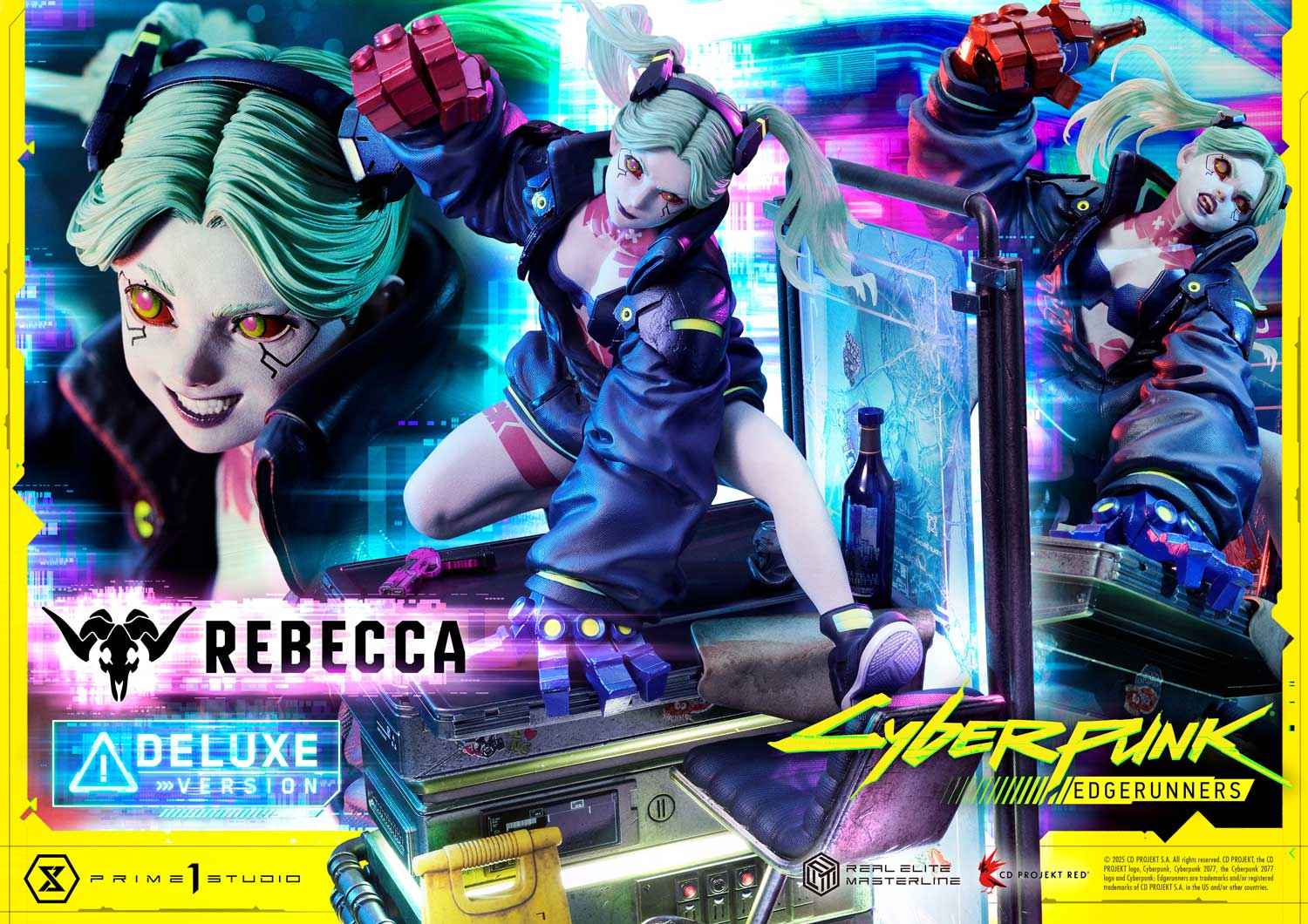 Cyberpunk Edgerunners Prime 1 Studio Rebecca REMCP-03 REMCP-03DX Licensed Resin Statue