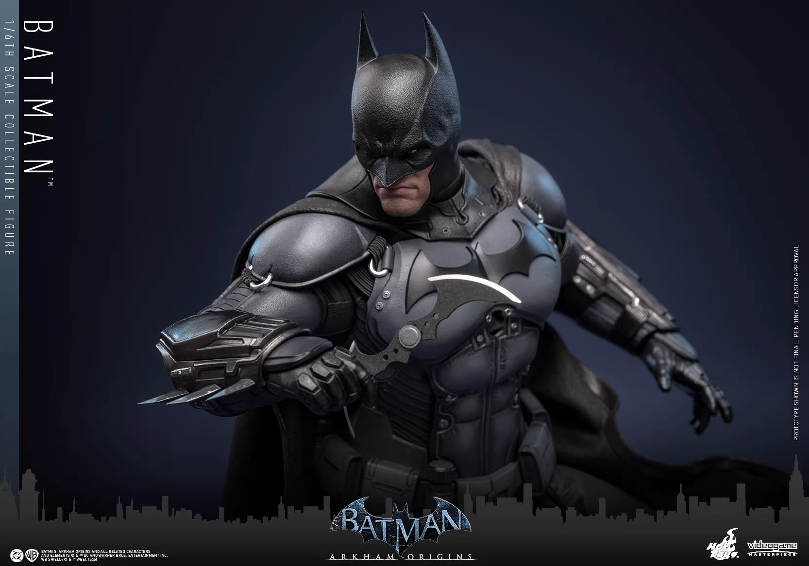 DC Comics Hot Toys Batman: Arkham Origins" Batman Original Combat Armor VGM83 1/6 Licensed Action Figure