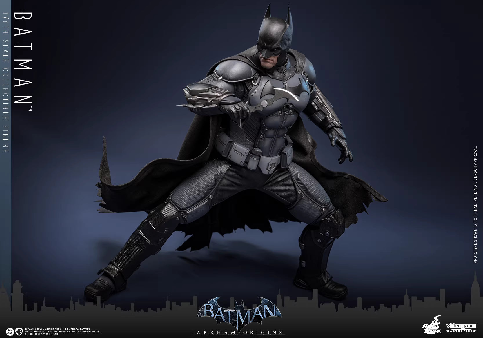 DC Comics Hot Toys Batman: Arkham Origins" Batman Original Combat Armor VGM83 1/6 Licensed Action Figure