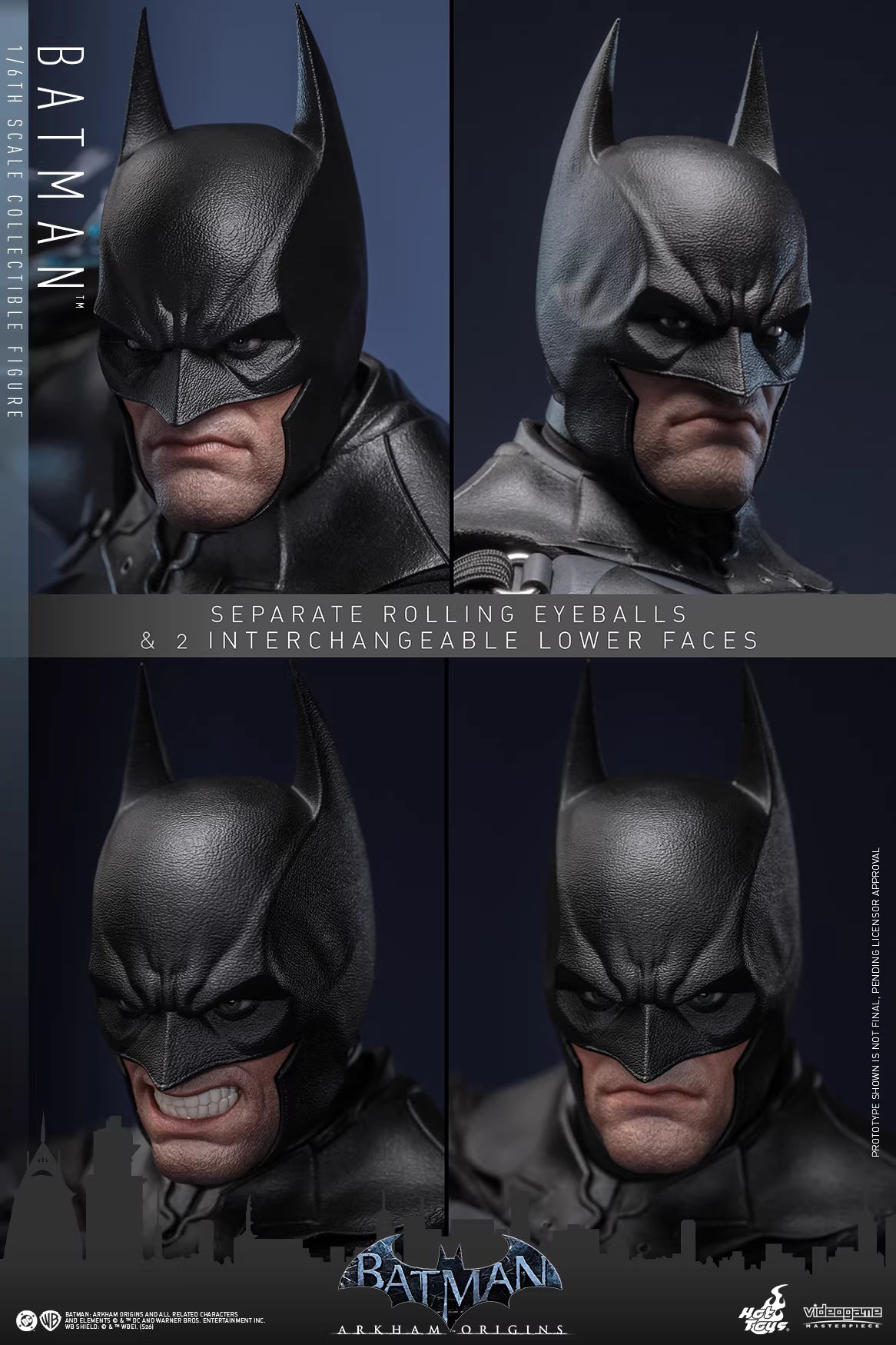 DC Comics Hot Toys Batman: Arkham Origins" Batman Original Combat Armor VGM83 1/6 Licensed Action Figure