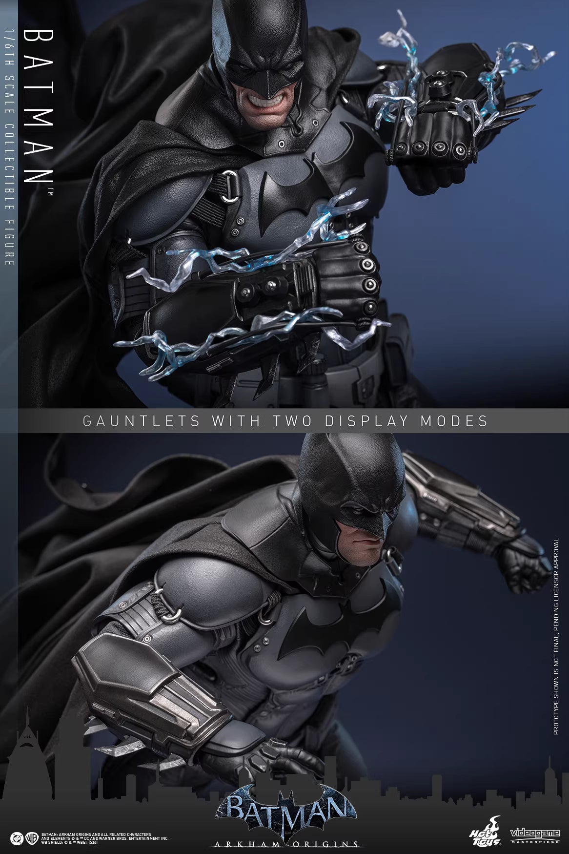 DC Comics Hot Toys Batman: Arkham Origins" Batman Original Combat Armor VGM83 1/6 Licensed Action Figure