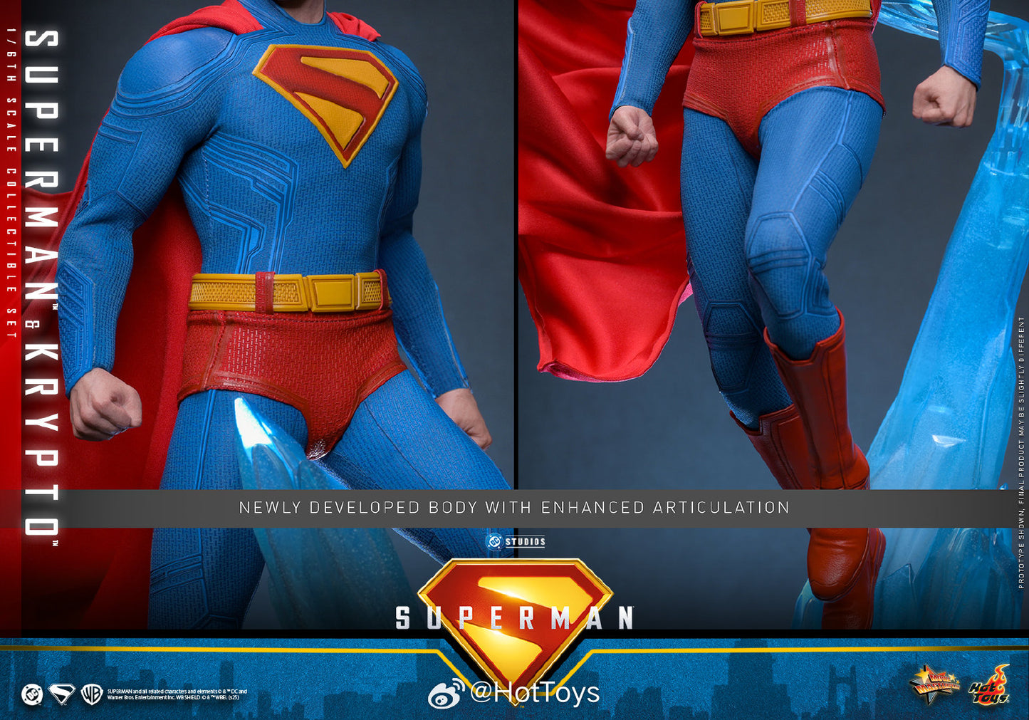 DC Comics Hot Toys Superman & Krypto Set MMS812 Licensed Action Figure