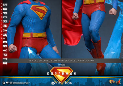 DC Comics Hot Toys Superman & Krypto Set MMS812 Licensed Action Figure