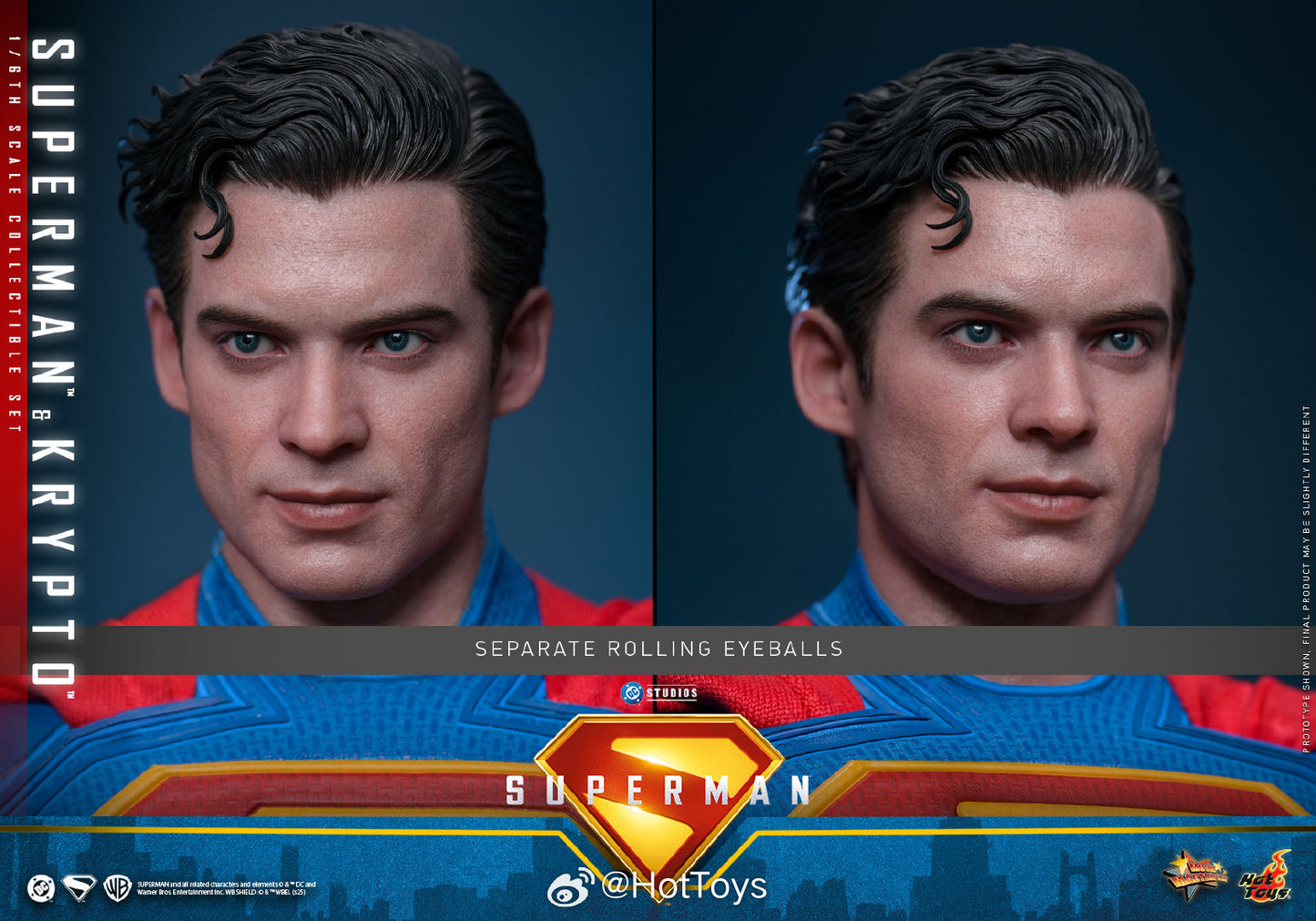 DC Comics Hot Toys Superman & Krypto Set MMS812 Licensed Action Figure