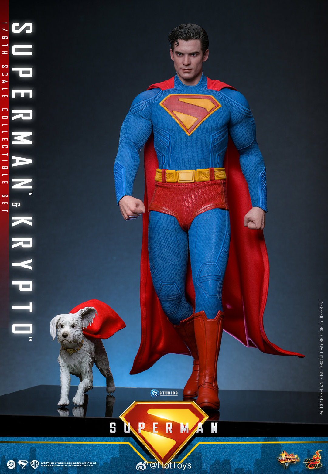 DC Comics Hot Toys Superman & Krypto Set MMS812 Licensed Action Figure