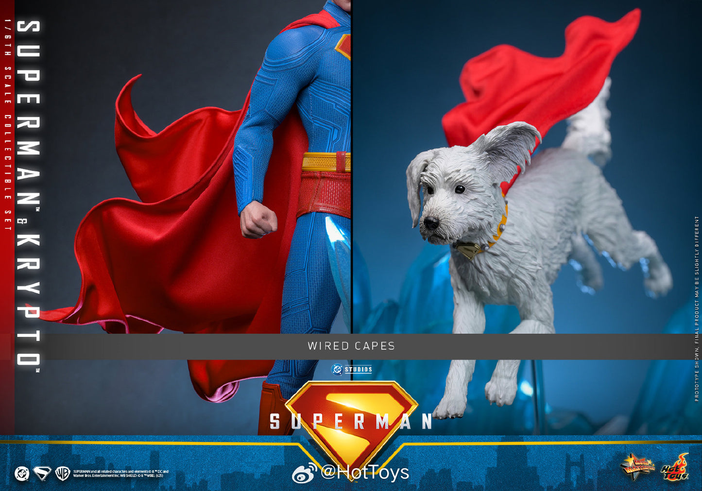 DC Comics Hot Toys Superman & Krypto Set MMS812 Licensed Action Figure