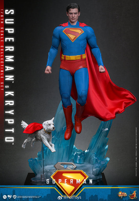 DC Comics Hot Toys Superman & Krypto Set MMS812 Licensed Action Figure