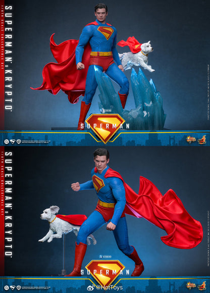 DC Comics Hot Toys Superman & Krypto Set MMS812 Licensed Action Figure