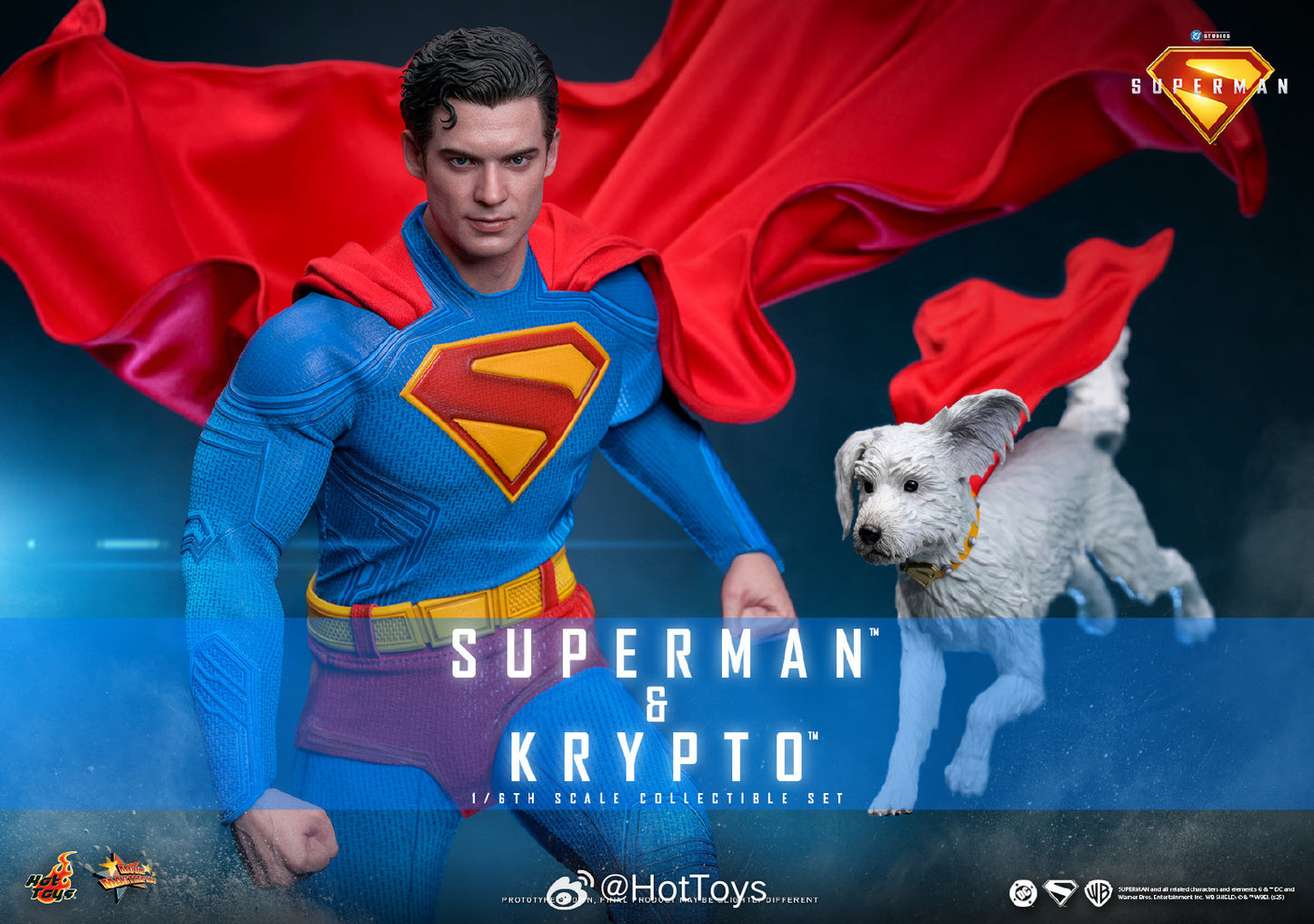 DC Comics Hot Toys Superman & Krypto Set MMS812 Licensed Action Figure