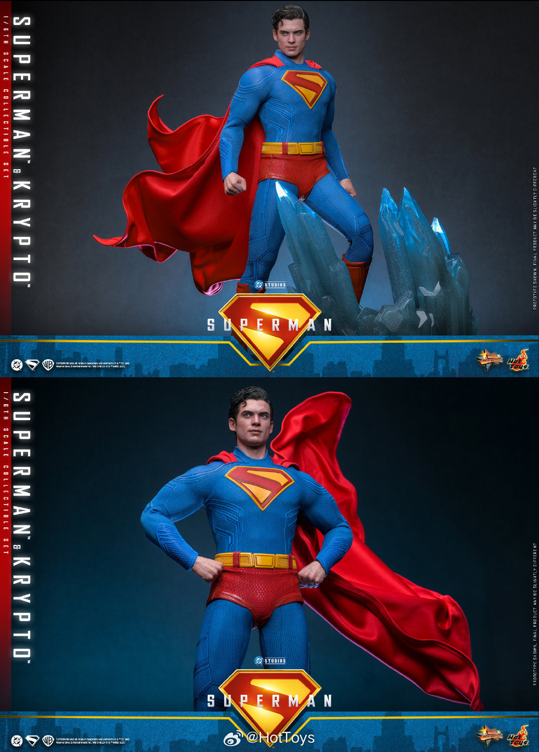DC Comics Hot Toys Superman & Krypto Set MMS812 Licensed Action Figure