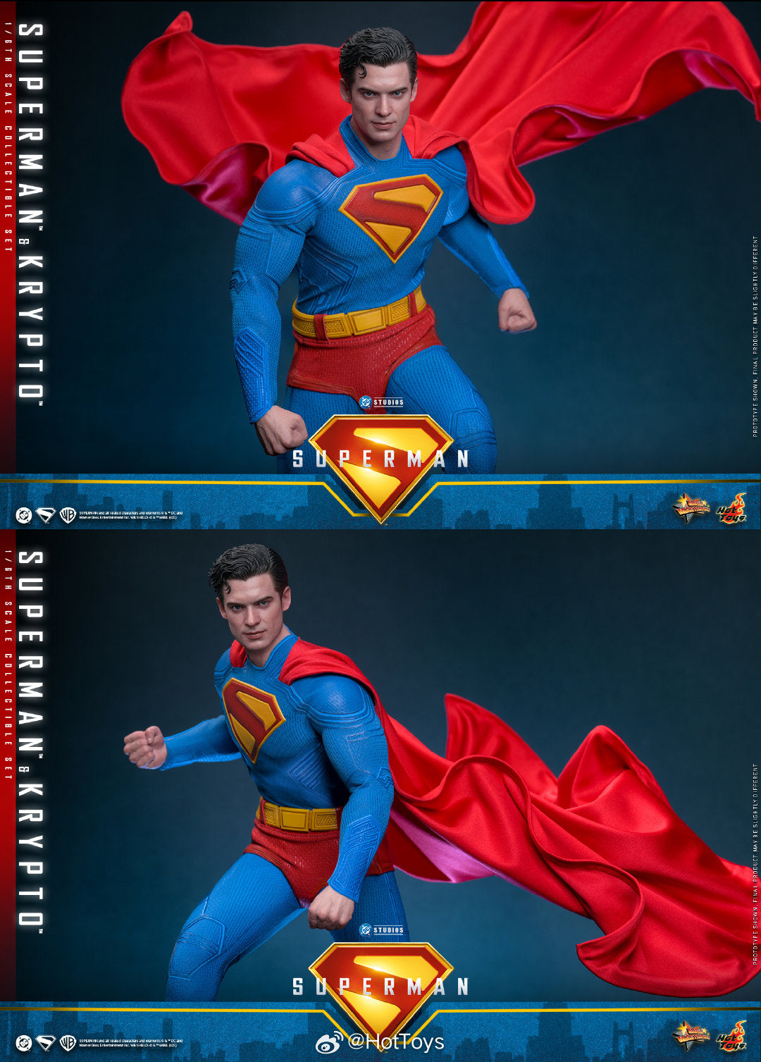 DC Comics Hot Toys Superman & Krypto Set MMS812 Licensed Action Figure