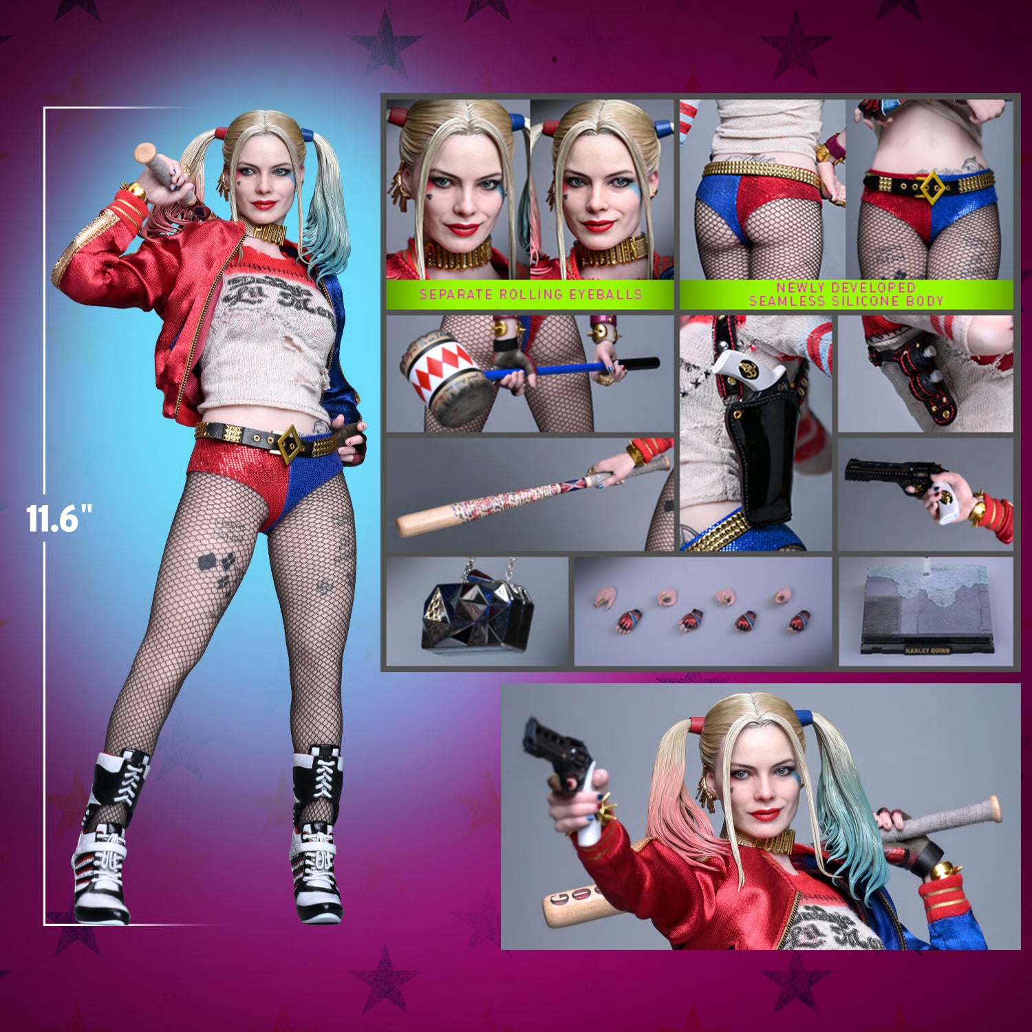 DC Comics Hot Toys The Suicide Squad Harley Quinn MMS841 1/6 Licensed Action Figure