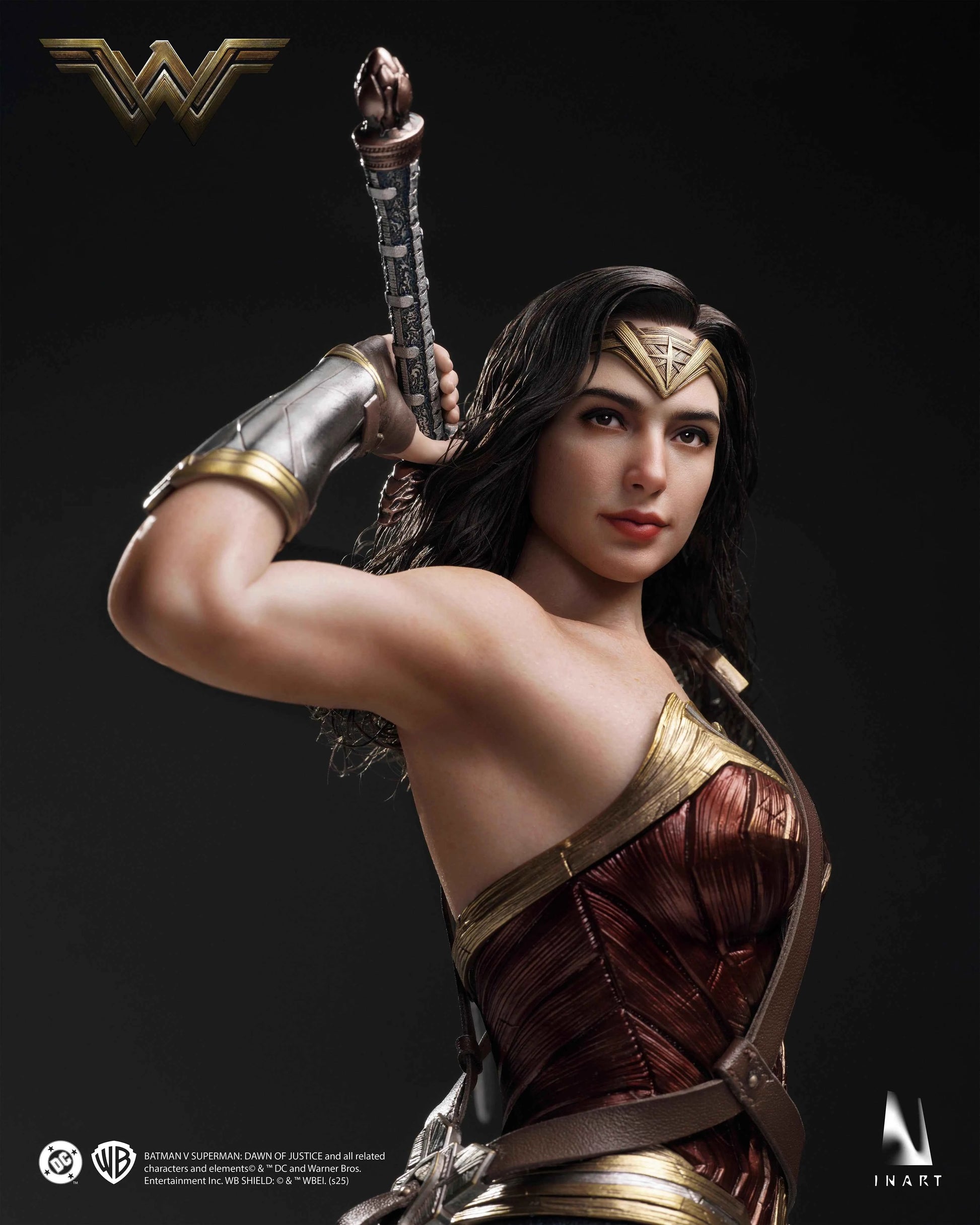 DC Comics Inart Collectibles Wonder Woman Ag-A023  Rooted Hair Licensed Action Figure