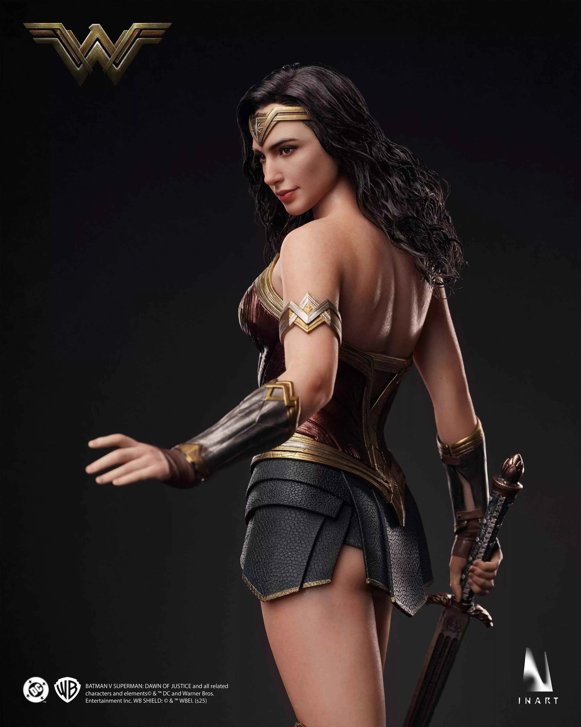 DC Comics Inart Collectibles Wonder Woman Ag-A023  Rooted Hair Licensed Action Figure