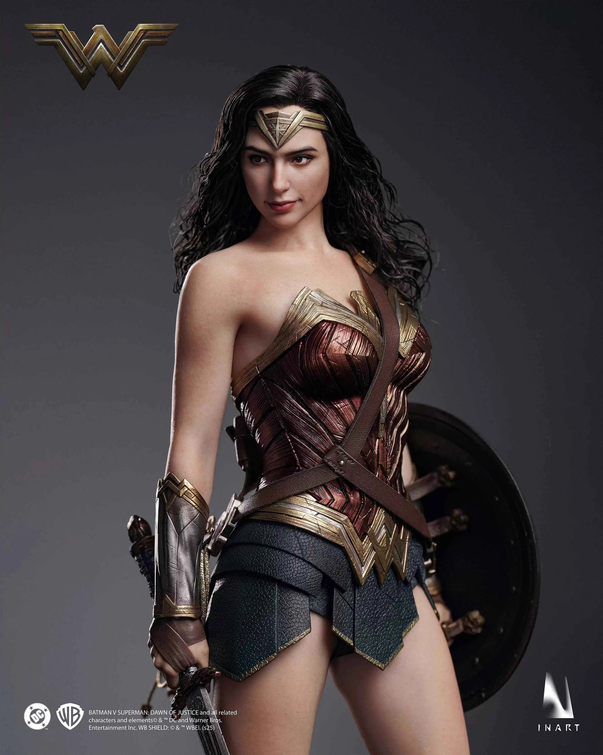 DC Comics Inart Collectibles Wonder Woman Ag-A023  Rooted Hair Licensed Action Figure