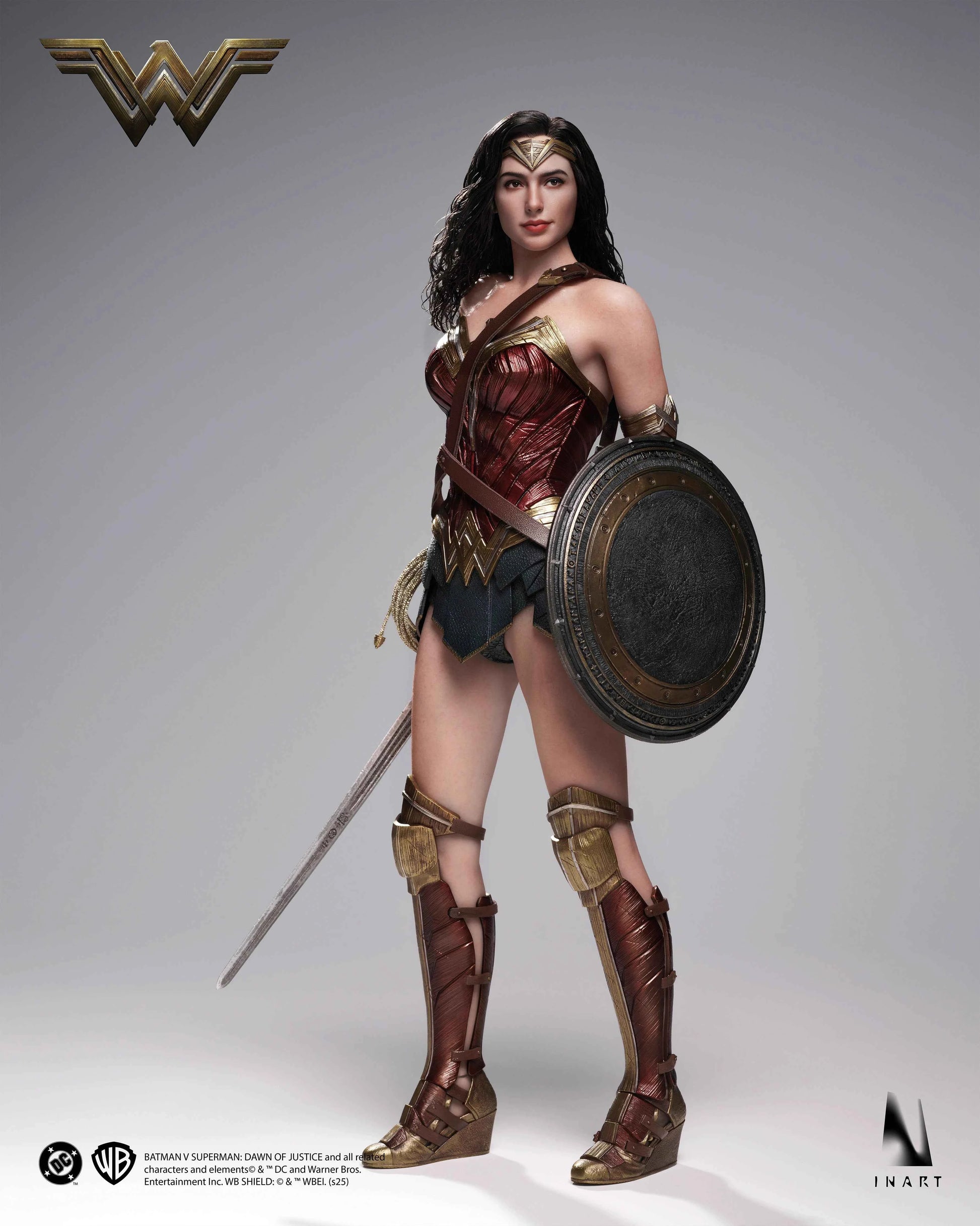 DC Comics Inart Collectibles Wonder Woman Ag-A023  Rooted Hair Licensed Action Figure