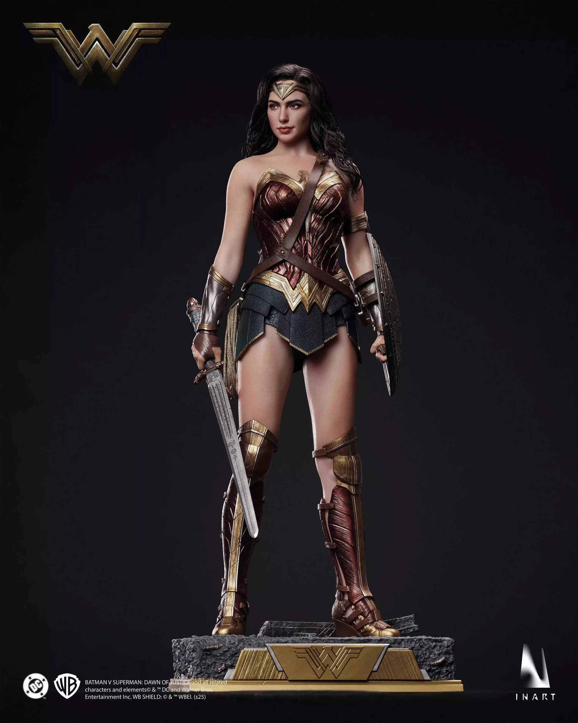 DC Comics Inart Collectibles Wonder Woman Ag-A023  Rooted Hair Licensed Action Figure