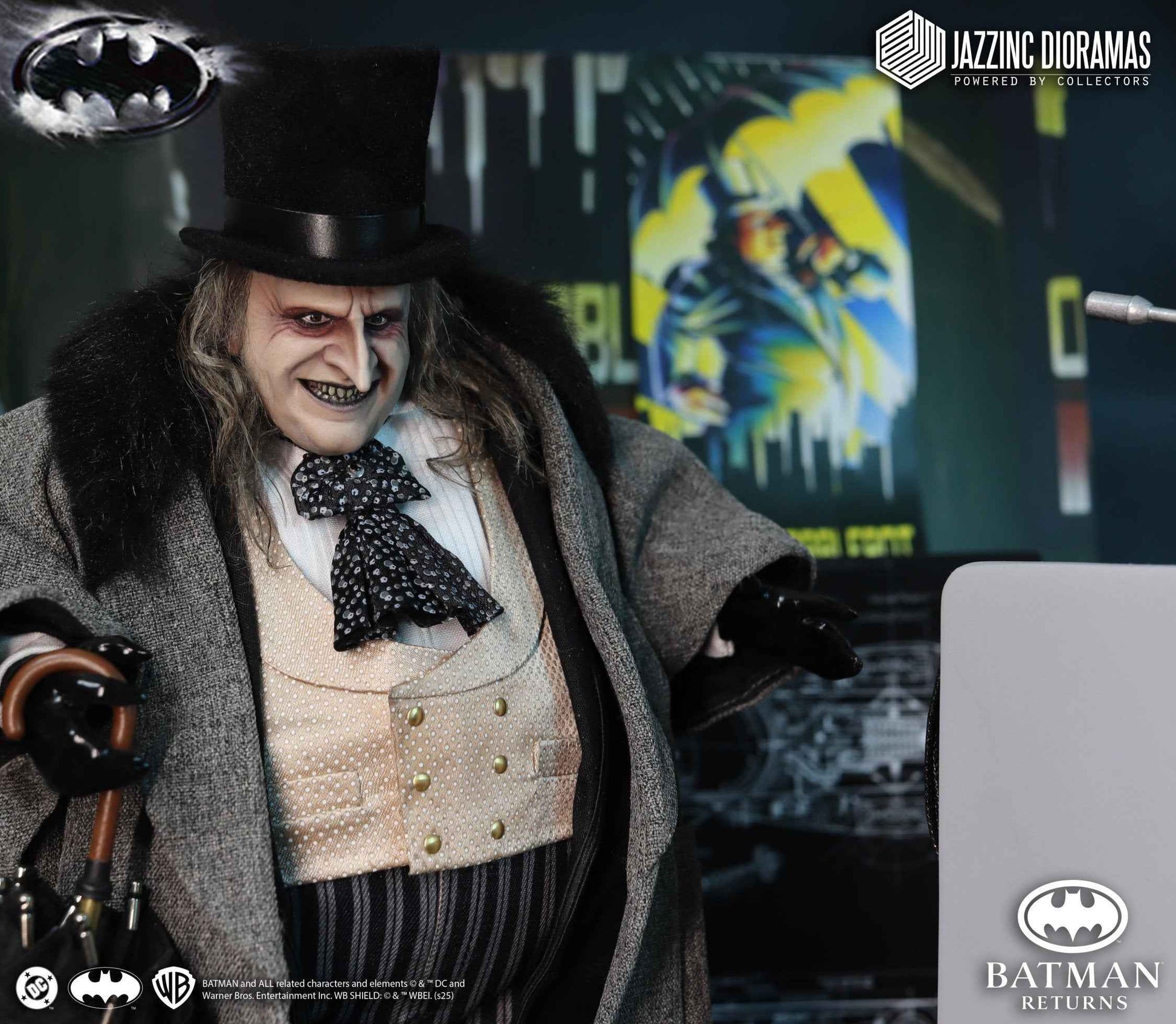 DC Comics Jazzinc Dioramas Studio The Mayor Penguin Batman Returns Licensed Action Figure