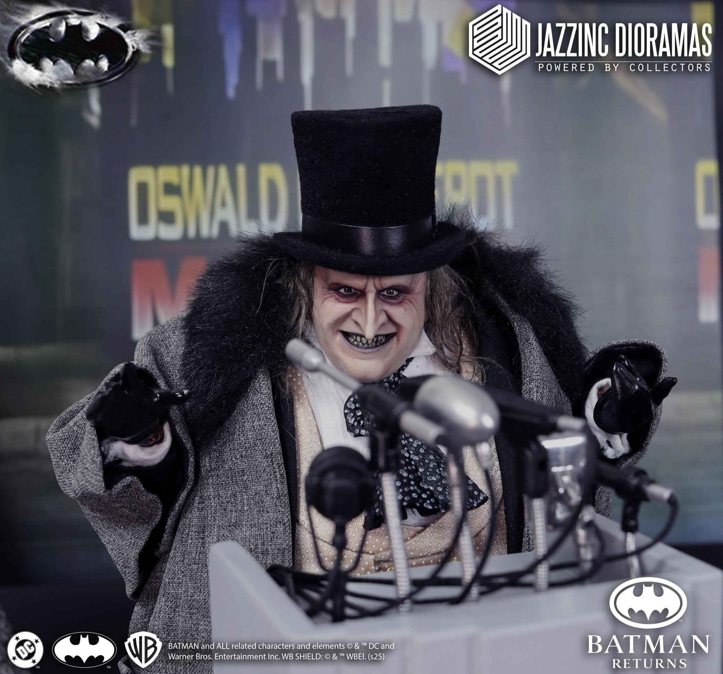 DC Comics Jazzinc Dioramas Studio The Mayor Penguin Batman Returns Licensed Action Figure