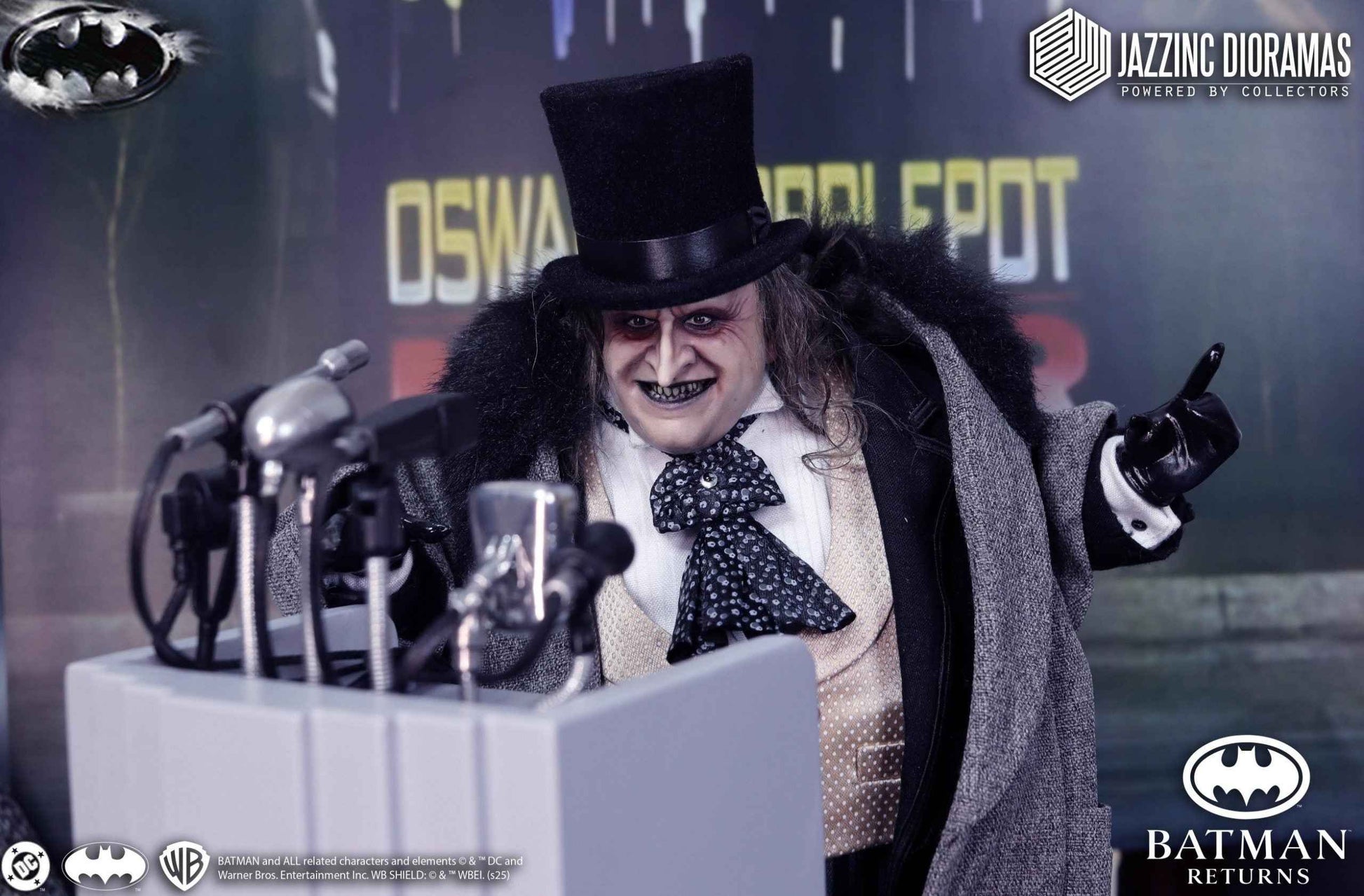 DC Comics Jazzinc Dioramas Studio The Mayor Penguin Batman Returns Licensed Action Figure